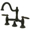 Kingston Brass KS3915GL Restoration Bathroom Bridge Faucet, Oil Rubbed Bronze KS3915GL - alternate 1